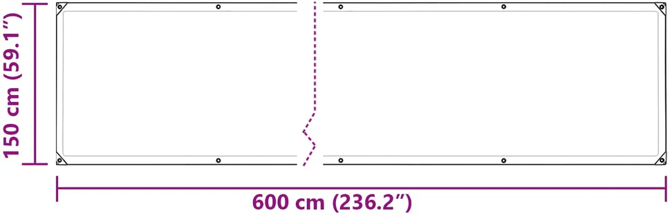 Tarpas 350 gsm Skaidrus 6 x 1,5 m PVC