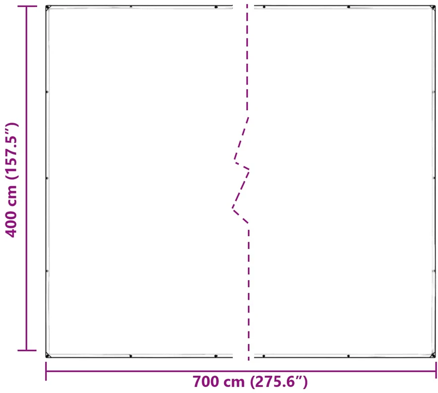 Tarpas 350 gsm Skaidrus 4 x 7 m PVC