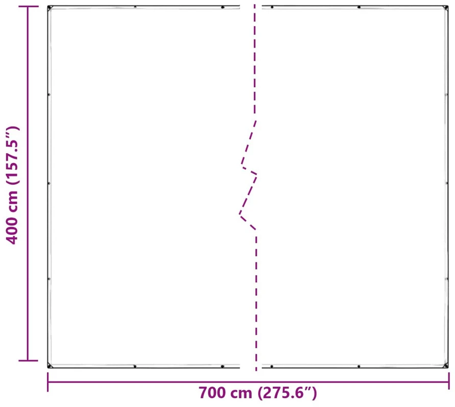 Tarpas 350 gsm Skaidrus 7 x 4 m PVC