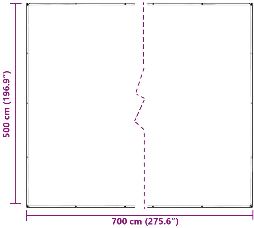 Tarpas 350 gsm Skaidrus 7 x 5 m PVC