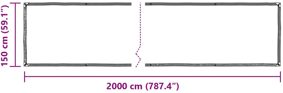 Tarpas Skaidrus 20 x 1,5 m PE
