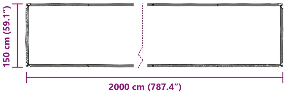 Tarpas Skaidrus 20 x 1,5 m PE