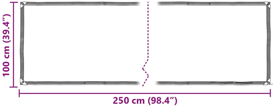 Tarpas Skaidrus 2,5 x 1 m PE