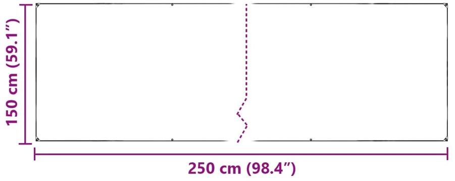Tarpas 140 gsm Skaidrus 2,5 x 1,5 m PE