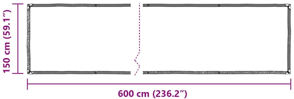 Tarpas Skaidrus 6 x 1,5 m PE