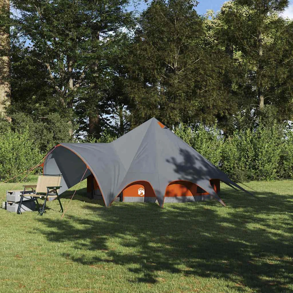 Teepee palapinė 3 asmenims 3 asmeniui Pilka ir oranžinė