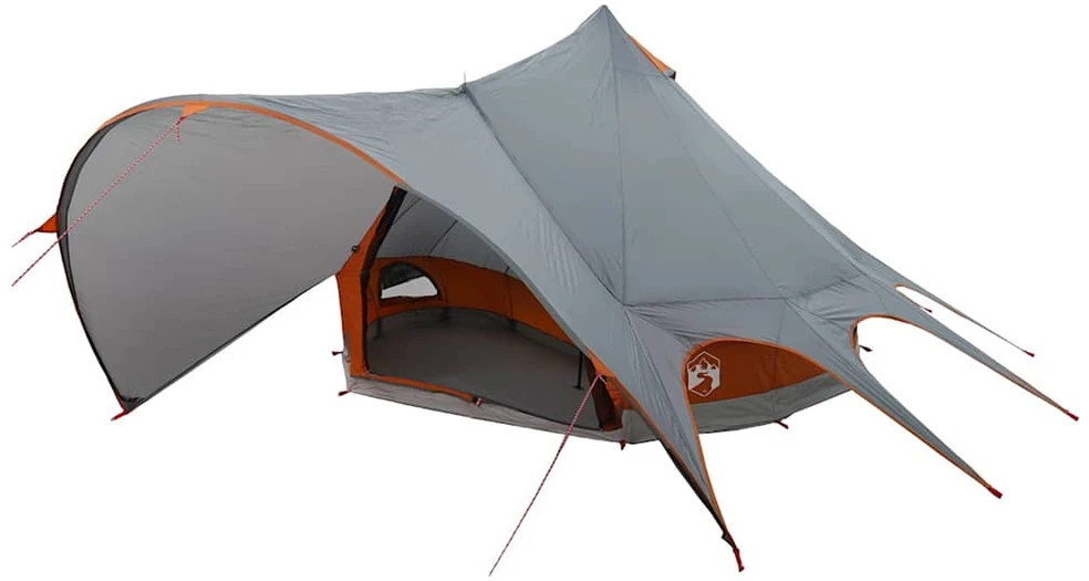 Teepee palapinė 3 asmenims 3 asmeniui Pilka ir oranžinė