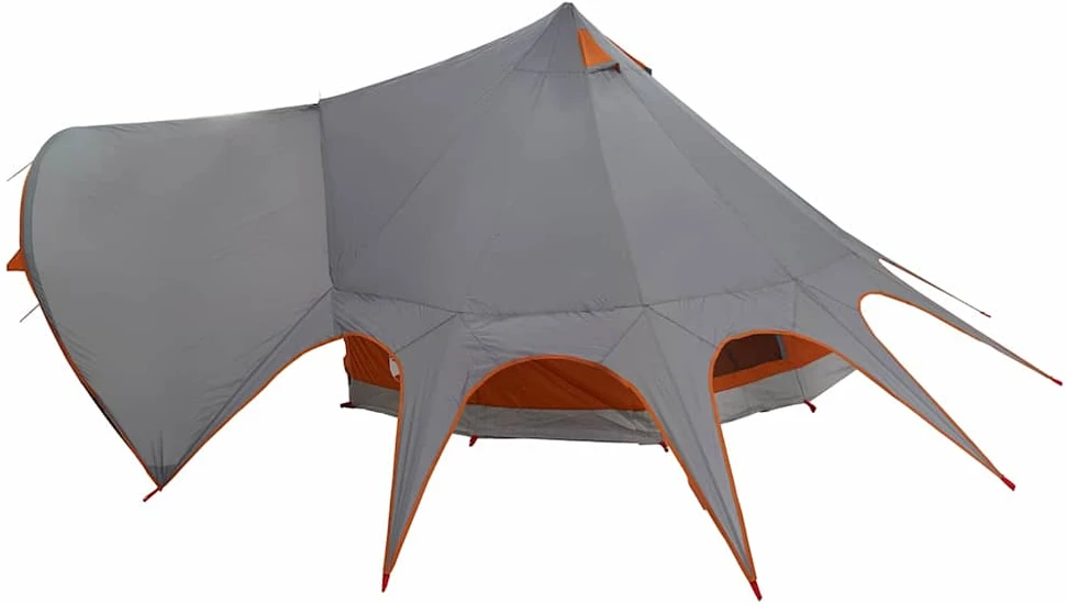 Teepee palapinė 3 asmenims 3 asmeniui Pilka ir oranžinė