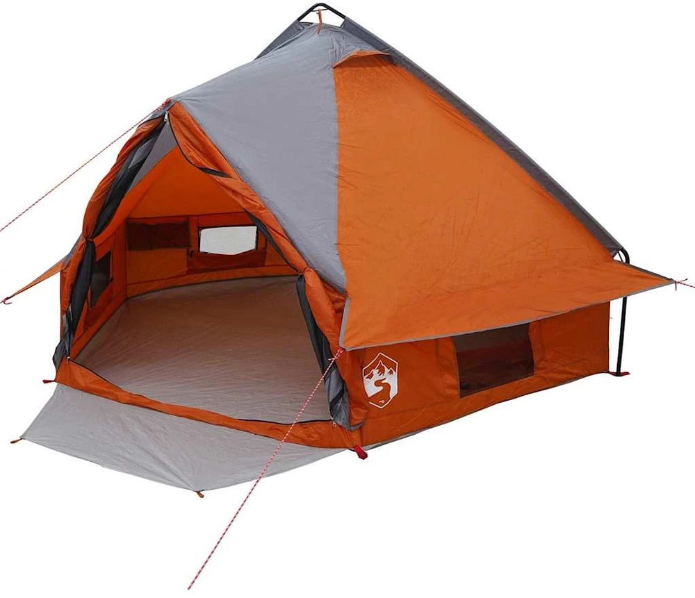 Teepee palapinė 4-iems asmenims 4 asmeniui Pilka ir oranžinė