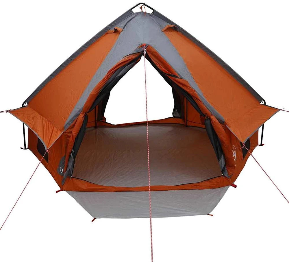 Teepee palapinė 4-iems asmenims 4 asmeniui Pilka ir oranžinė