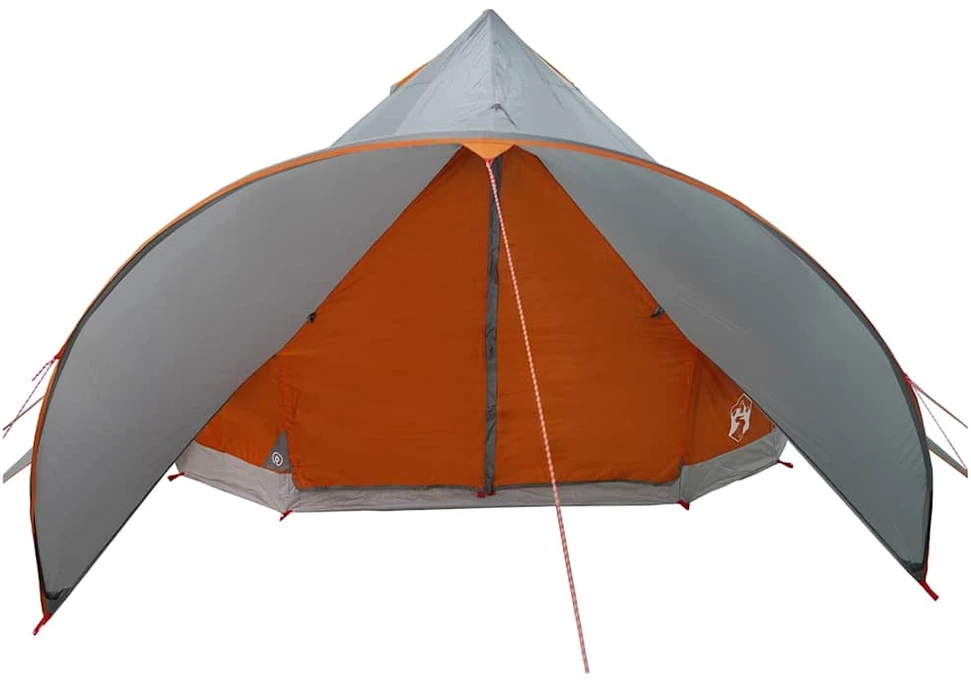 Teepee palapinė 5 žmonėms 5 asmeniui Pilka ir oranžinė