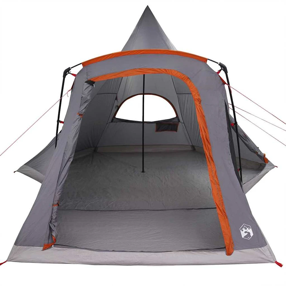 Teepee palapinė 5 žmonėms 5 asmeniui Pilka ir oranžinė