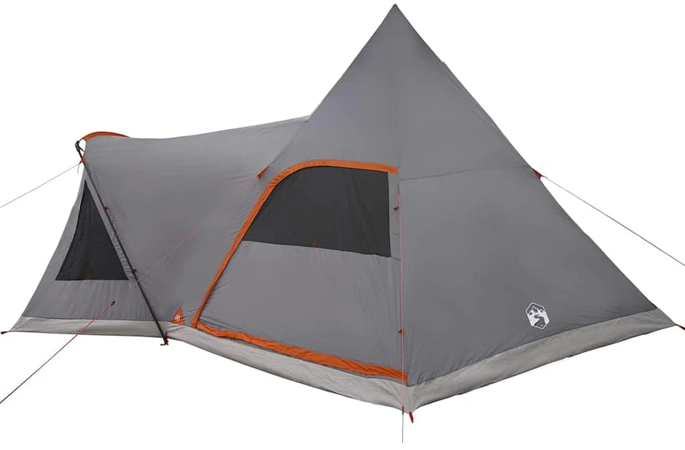 Teepee palapinė 5 žmonėms 5 asmeniui Pilka ir oranžinė