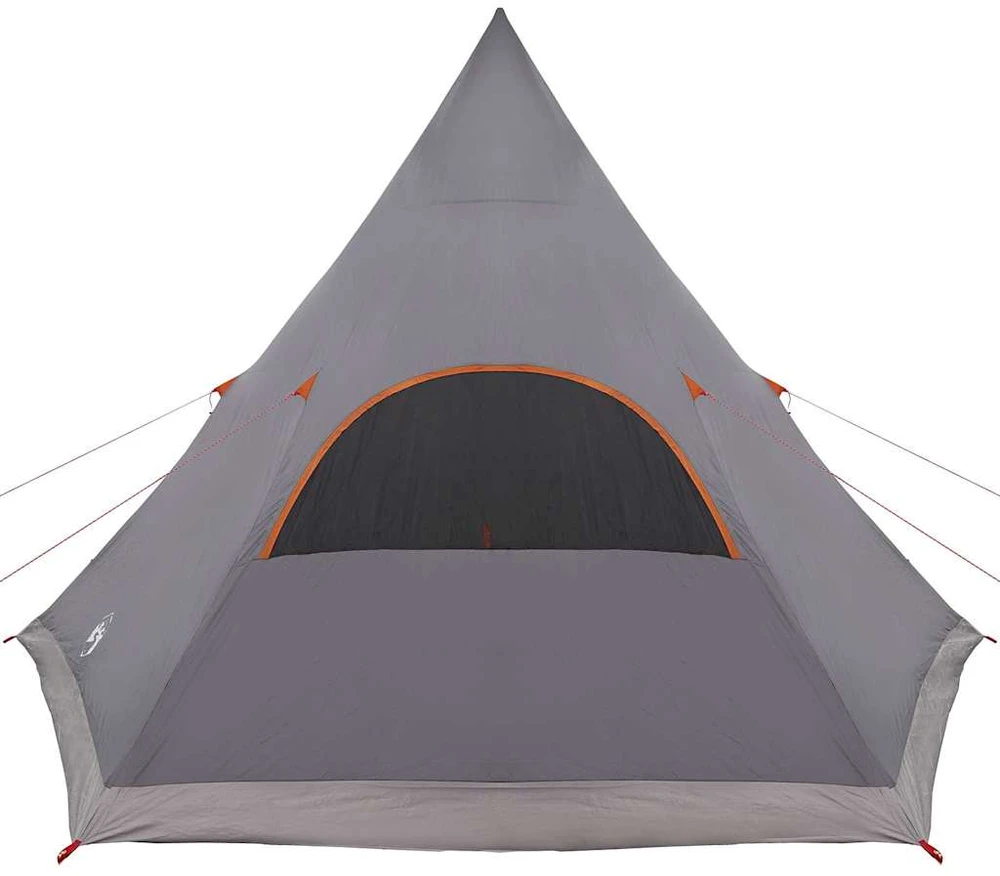 Teepee palapinė 5 žmonėms 5 asmeniui Pilka ir oranžinė