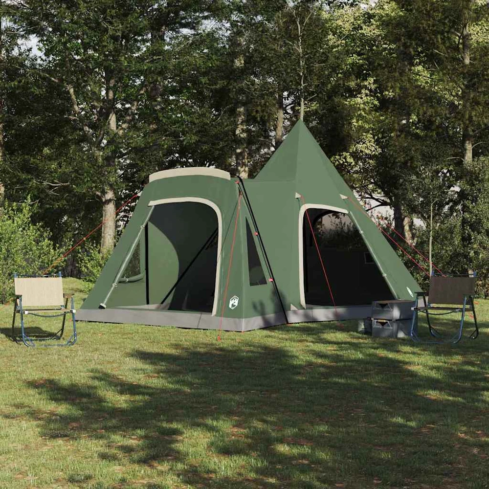 Teepee palapinė 5 žmonėms 5 asmeniui Žalia