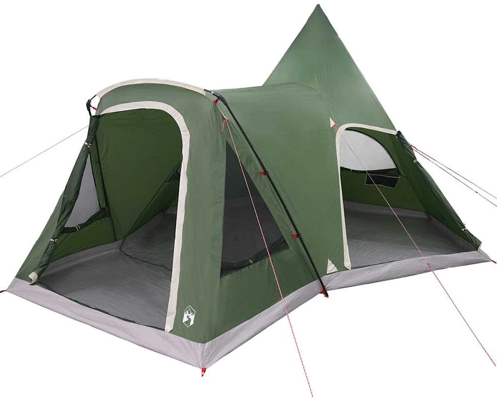 Teepee palapinė 5 žmonėms 5 asmeniui Žalia