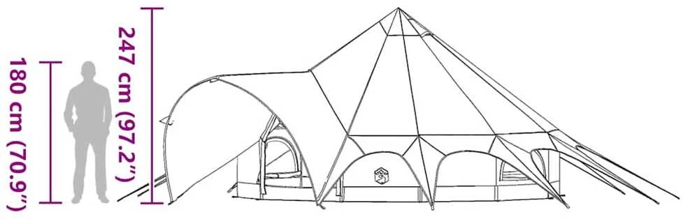 Teepee palapinė 5 žmonėms 5 asmeniui Mėlyna ir Pilka
