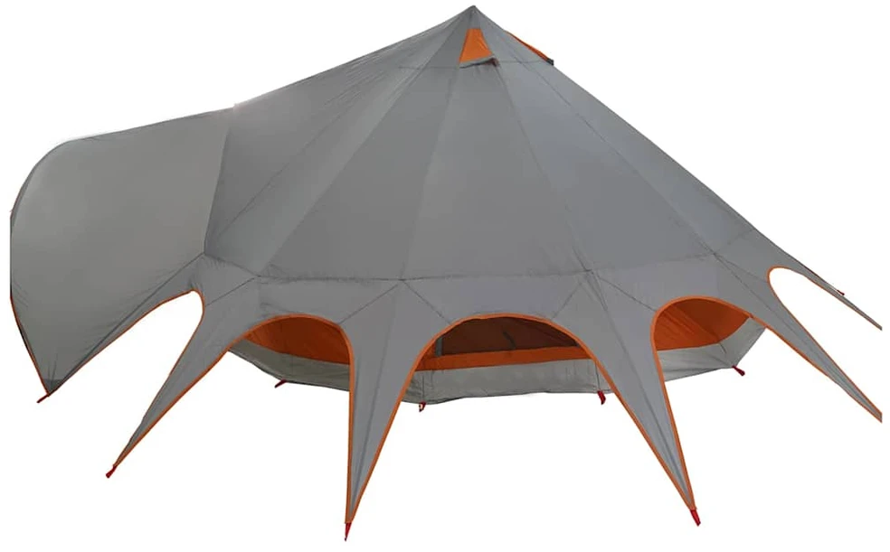 Teepee palapinė 7 asmenims 7 asmeniui Pilka ir oranžinė