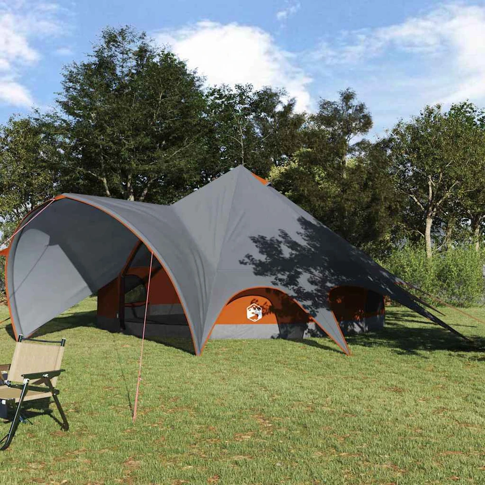 Teepee palapinė 7 asmenims 7 asmeniui Pilka ir oranžinė