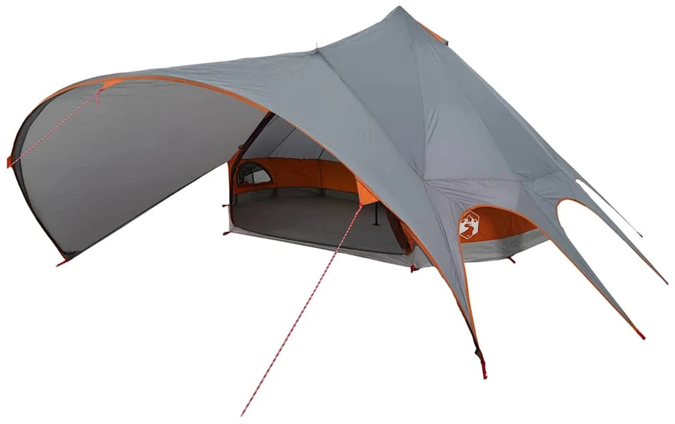 Teepee palapinė 7 asmenims 7 asmeniui Pilka ir oranžinė
