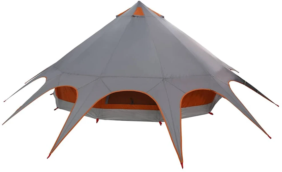 Teepee palapinė 7 asmenims 7 asmeniui Pilka ir oranžinė