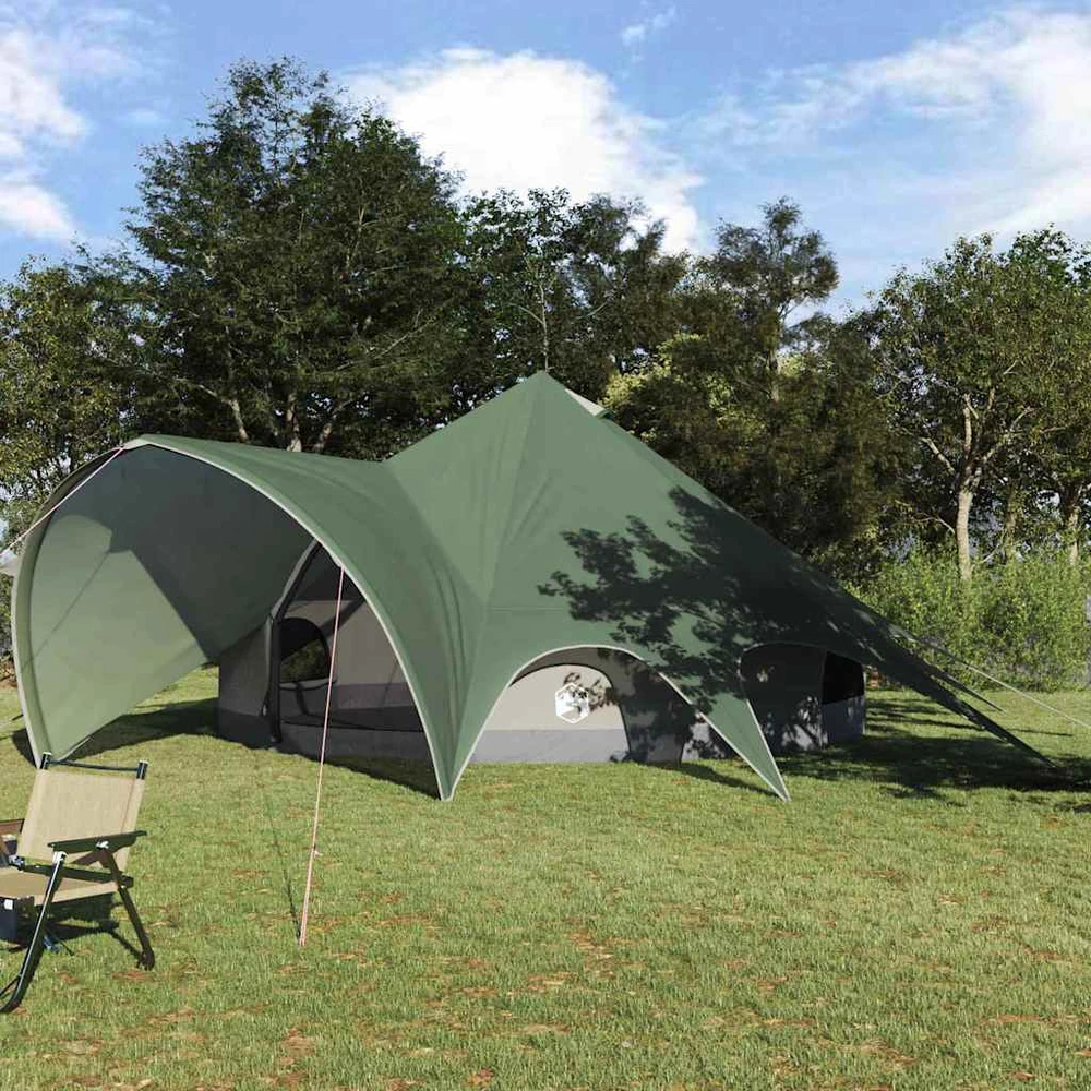 Teepee palapinė 7 asmenims 7 asmeniui Žalia ir Pilka