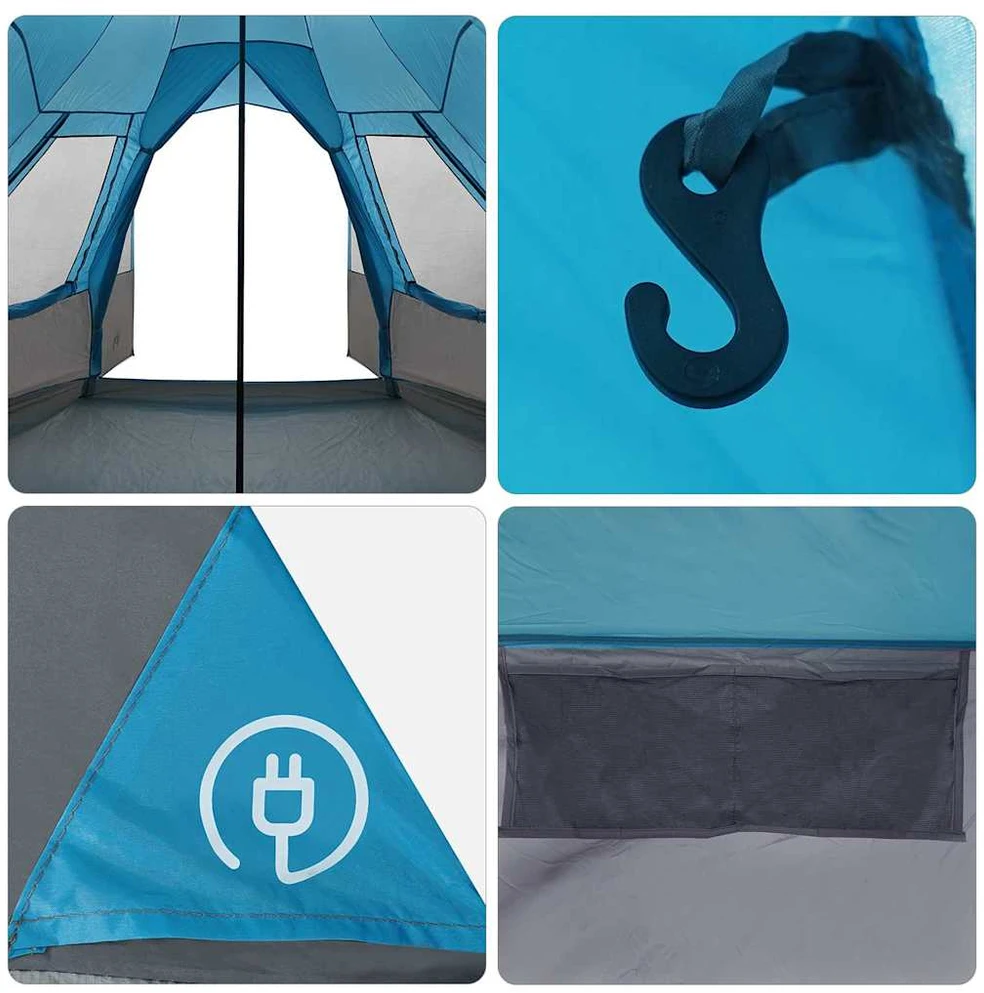 Teepee palapinė 8 asmenims 8 asmeniui Mėlyna