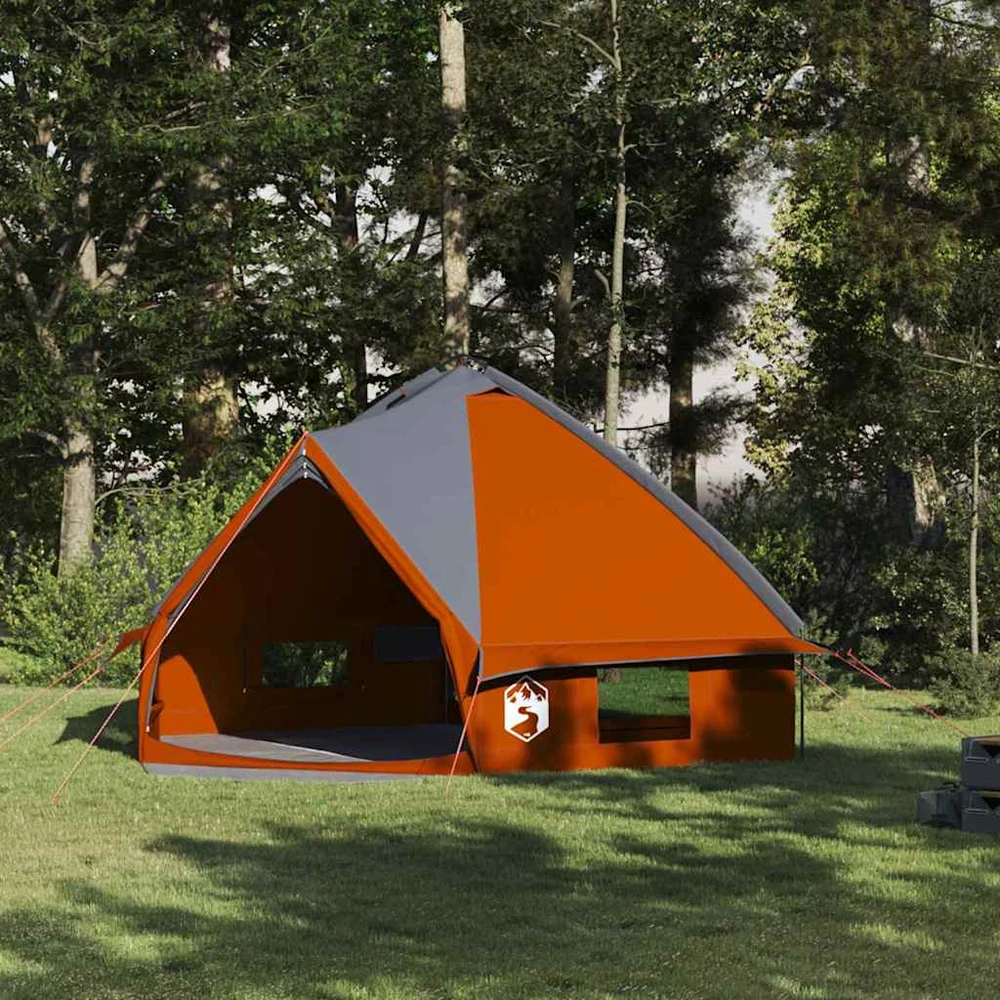 Teepee palapinė 8 asmenims 8 asmeniui Pilka ir oranžinė