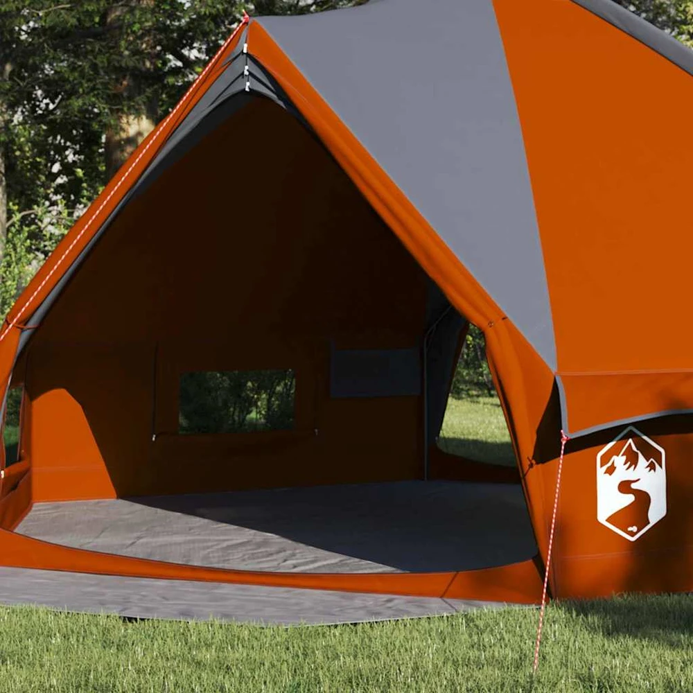 Teepee palapinė 8 asmenims 8 asmeniui Pilka ir oranžinė