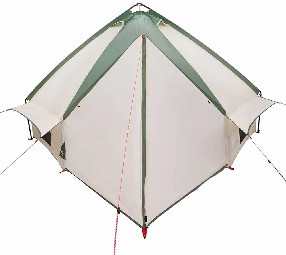 Teepee palapinė 8 asmenims 8 asmeniui Žalia ir balta