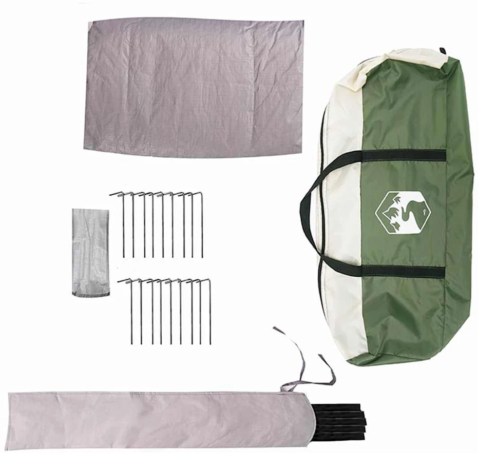 Teepee palapinė 8 asmenims 8 asmeniui Žalia ir balta