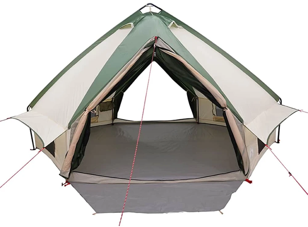 Teepee palapinė 8 asmenims 8 asmeniui Žalia ir balta