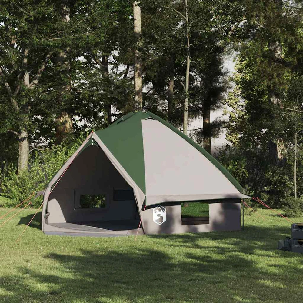 Teepee palapinė 8 asmenims 8 asmeniui Žalia ir balta
