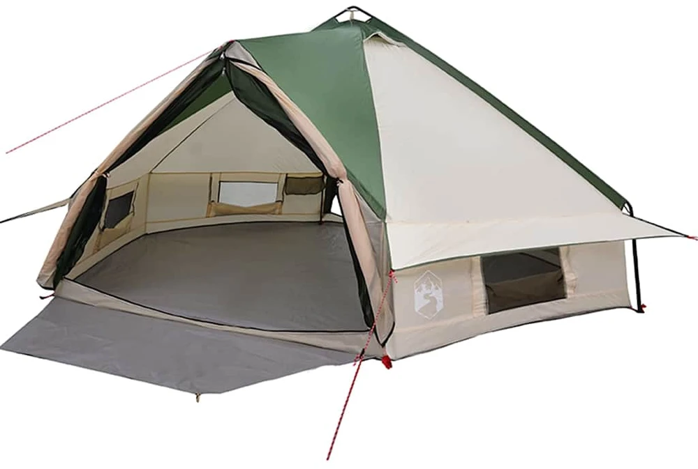 Teepee palapinė 8 asmenims 8 asmeniui Žalia ir balta