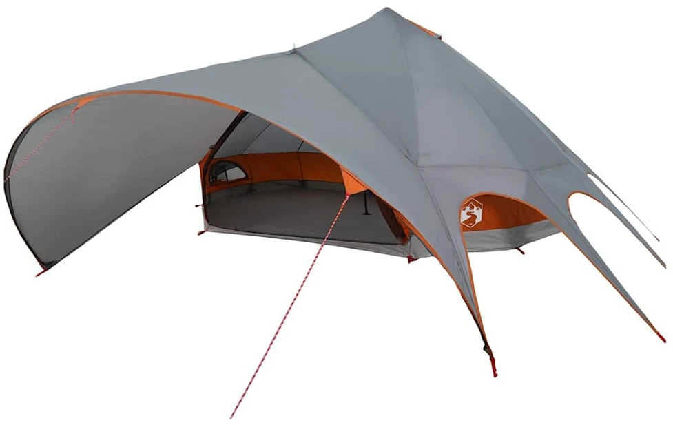 Teepee palapinė 9 žmonėms 9 asmeniui Pilka ir oranžinė