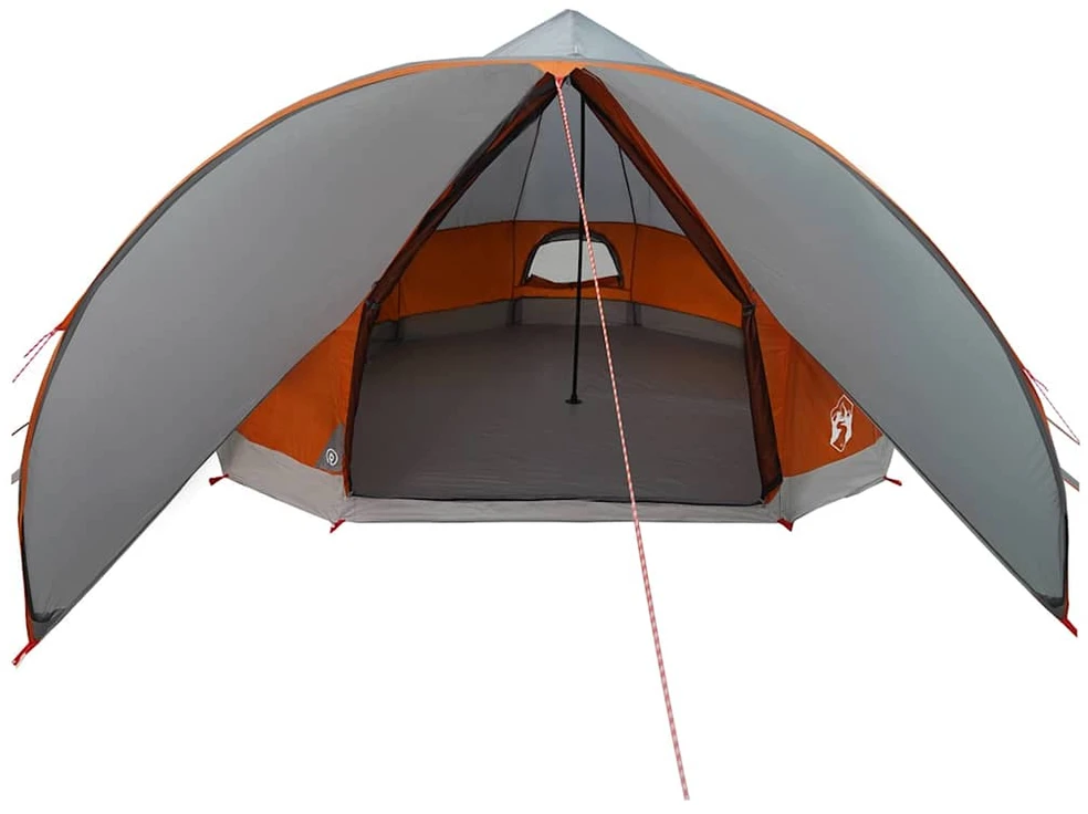 Teepee palapinė 9 žmonėms 9 asmeniui Pilka ir oranžinė