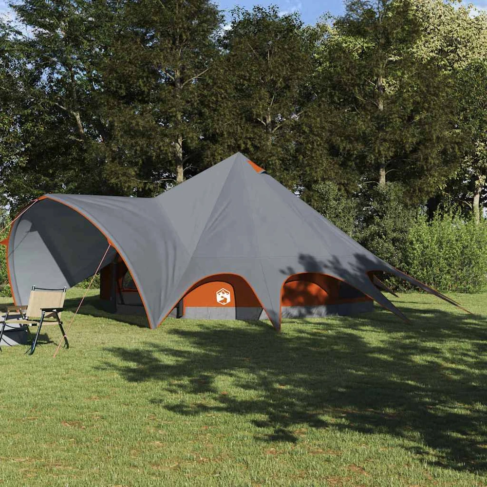 Teepee palapinė 9 žmonėms 9 asmeniui Pilka ir oranžinė
