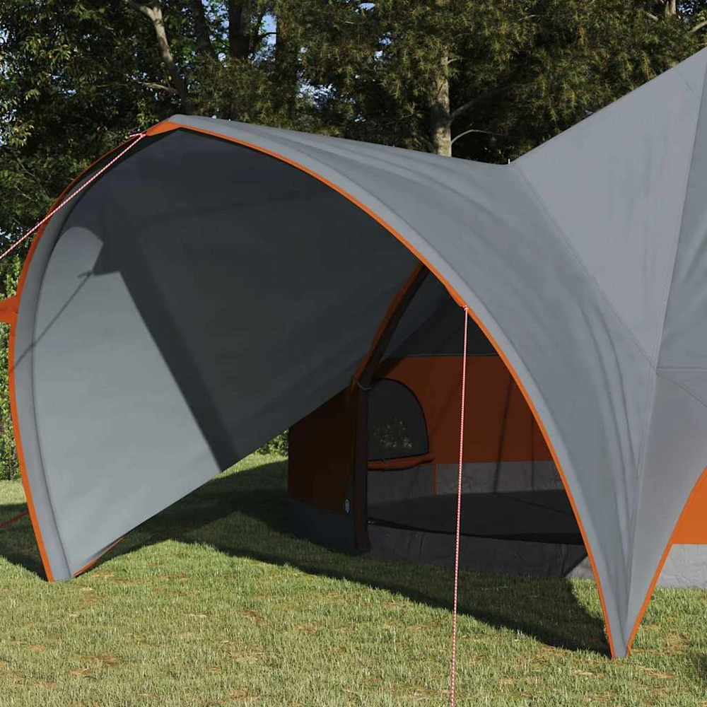 Teepee palapinė 9 žmonėms 9 asmeniui Pilka ir oranžinė