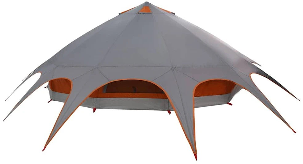 Teepee palapinė 9 žmonėms 9 asmeniui Pilka ir oranžinė