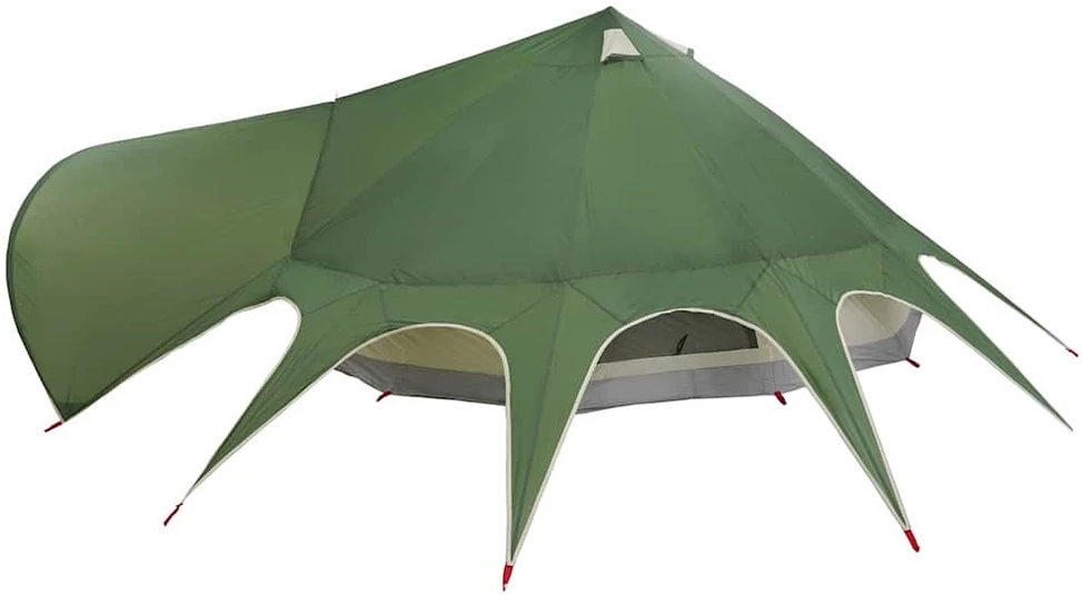 Teepee palapinė 9 žmonėms 9 asmeniui Žalia ir Pilka