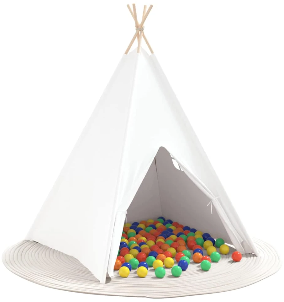Teepee palapinė Balta 120 x 120 x 150 cm Audinys ir plastikas