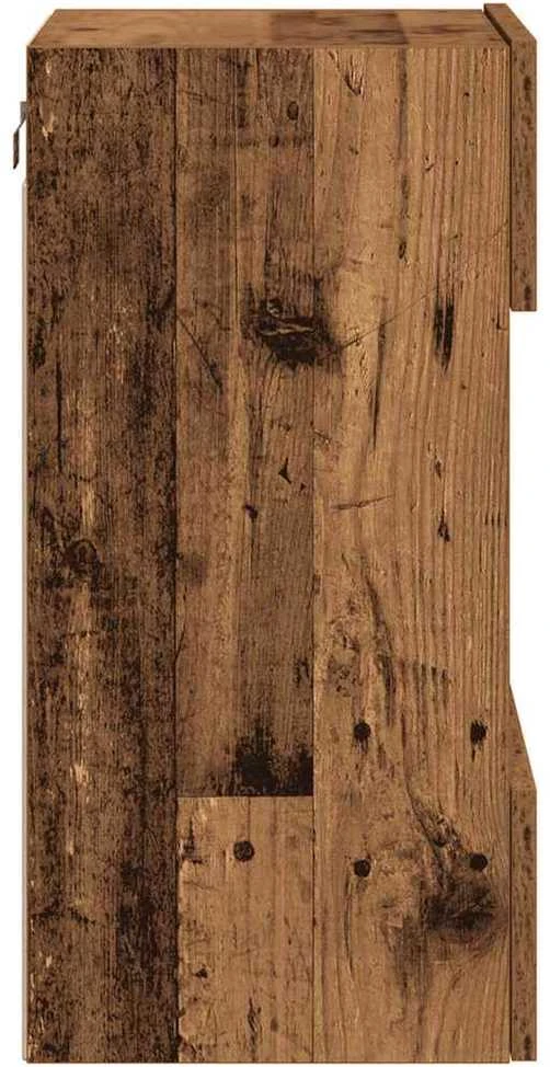 TV staliukas Sieninės spintelės su LED apšvietimu televizoriui 2 vnt, 40x30x60,5 cm