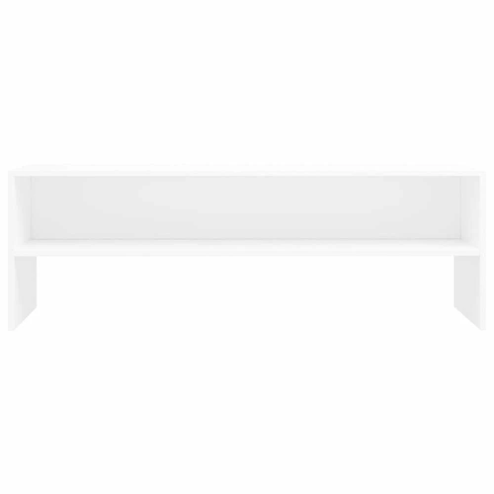 TV staliukas Televizoriaus spintelė, balta, 120x40x40cm, apdirbta mediena