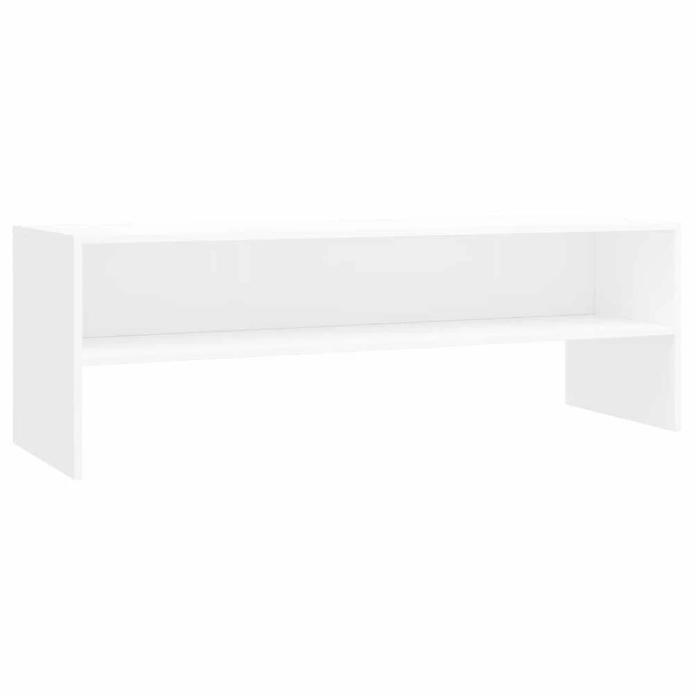 TV staliukas Televizoriaus spintelė, balta, 120x40x40cm, apdirbta mediena