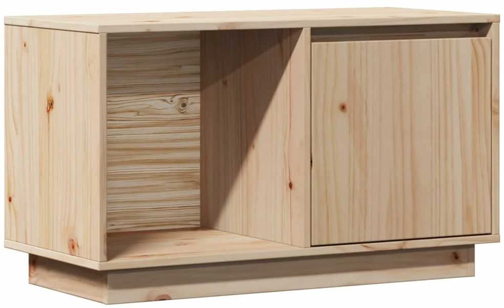 TV staliukas Televizoriaus spintelė, 74x35x44cm, pušies medienos masyvas