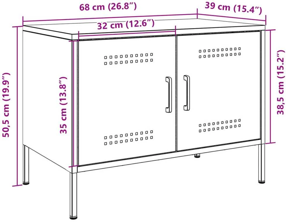 TV staliukas Televizoriaus spintelė, antracito, 68x39x50,5cm, plienas