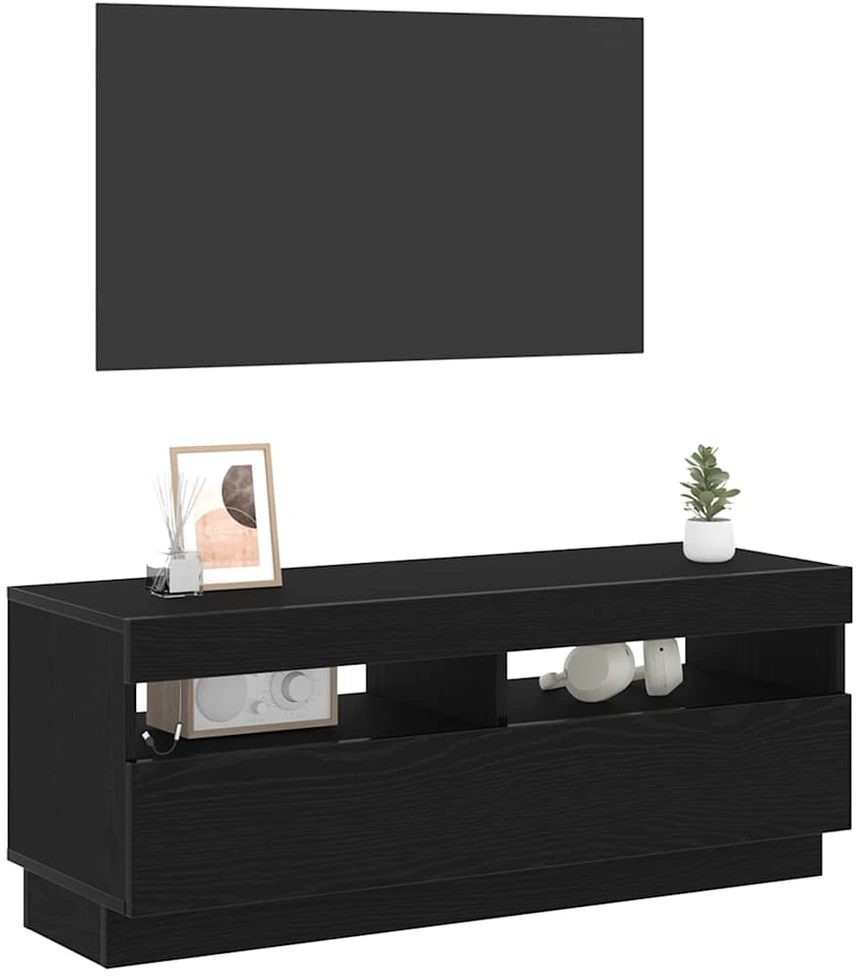 TV staliukas Televizoriaus spintelė 100 x 35 x 40 cm Juodas ąžuolas