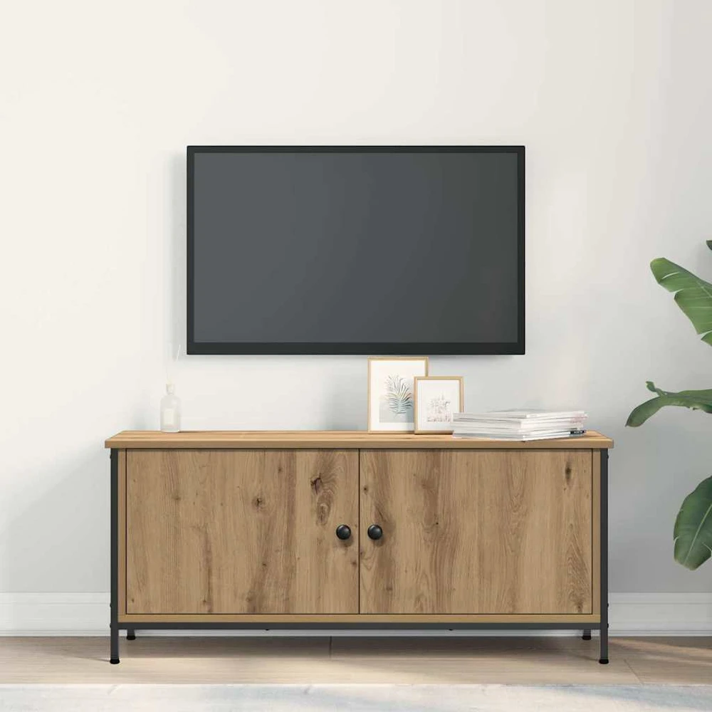 TV staliukas Televizoriaus spintelė 100 x 35 x 45 cm Amatininkų ąžuolas