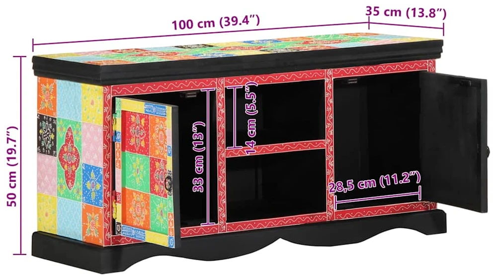 Televizoriaus spintelė 100 x 35 x 50 cm Įvairiaspalvis