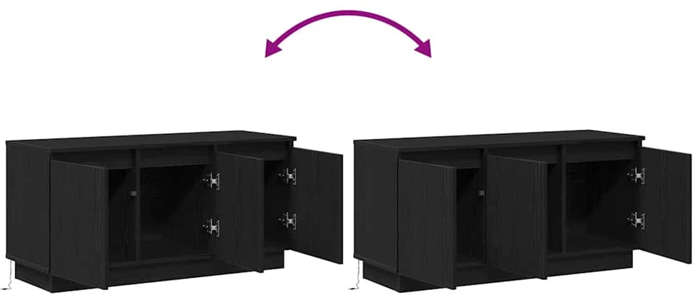 TV staliukas Televizoriaus spintelė 100 x 38 x 49 cm Juodas ąžuolas